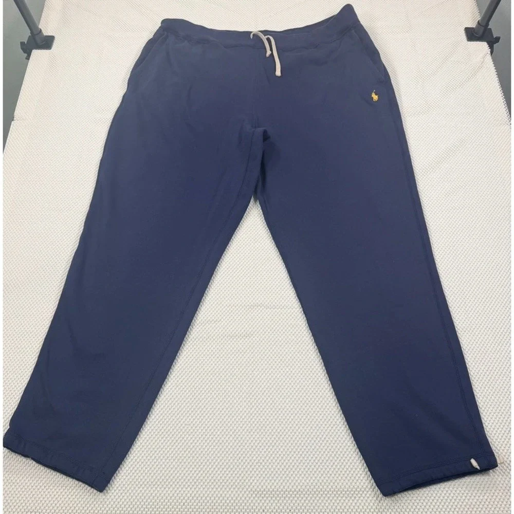 Polo Ralph Lauren Men's Size 2XLT Navy Blue Fleece Jogger Sweatpants Big & Tall